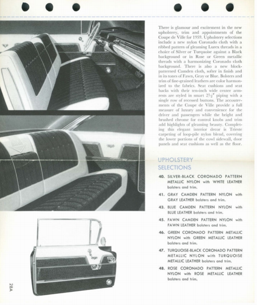 1959 Cadillac Salesmans Data Book Page 36